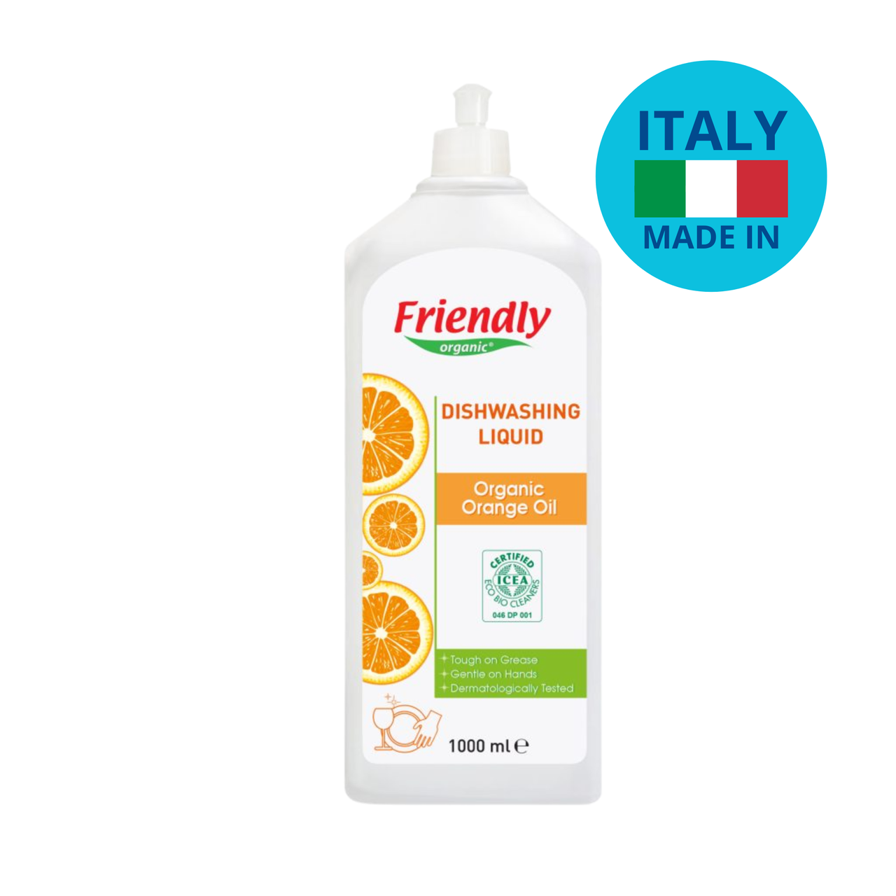 Органічний засіб для миття посуду Friendly Organic з апельсиновою олією 1000 мл