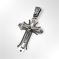 СРІБНИЙ ХРЕСТИК ВЕЛИКИЙ, 925 проба, чорніння, 9.5 г