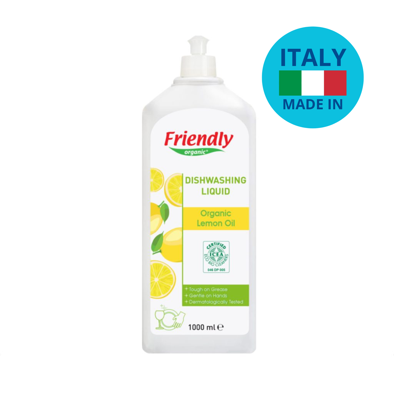 Органічний засіб для миття посуду Friendly Organic з лимонною олією 1000 мл