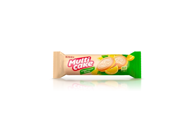 Печиво-сендвіч Roshen Multicake з начинкою лимон-крем 180г