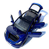 Машинка метал Tesla model Y електрокар синя Тесла 1:24 відкр двері баг капот звук світло 19*6,5*8,5см (EL 70333), фото 6