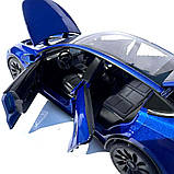 Машинка метал Tesla model Y електрокар синя Тесла 1:24 відкр двері баг капот звук світло 19*6,5*8,5см (EL 70333), фото 8