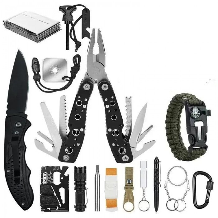 Туристичний набір інструментів для виживання 15 в 1 SOS-15B, фото 1