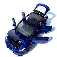 Машинка метал Tesla model Y електрокар синя Тесла 1:24 відкр двері баг капот звук світло 19*6,5*8,5см (EL 70333), фото 6