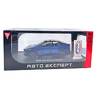 Машинка метал Tesla model Y електрокар синя Тесла 1:24 відкр двері баг капот звук світло 19*6,5*8,5см (EL 70333), фото 9
