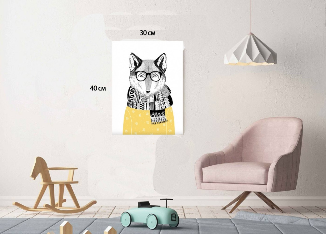 Постер в рамці на стіну Вовк 30х40 см, фото 1