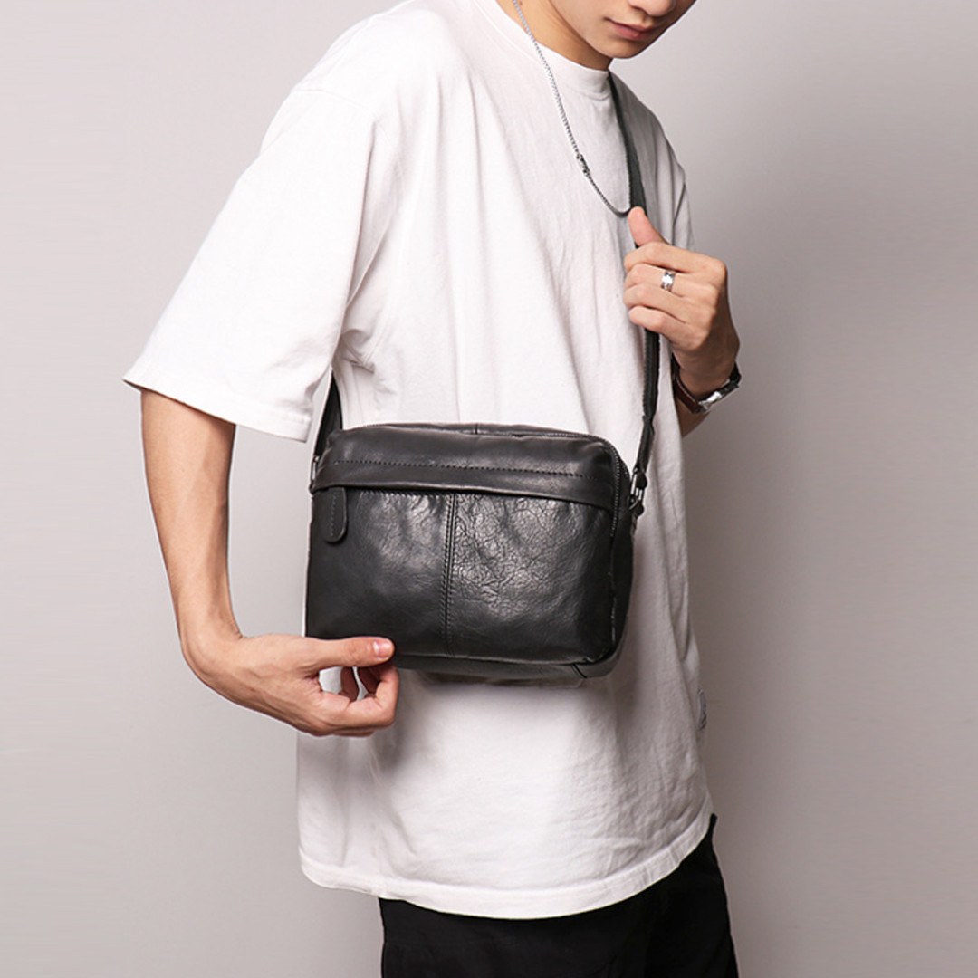 Сумка шкіряна чоловіча чорна арт.00275, фото 1