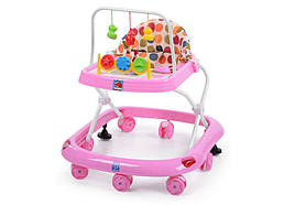Ходунки дитячі M 0541C-6 з підвісками, рожевий