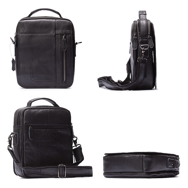 Сумка шкіряна чоловіча чорна арт.00280 Сумка шкіряна чоловіча чорна арт.00280