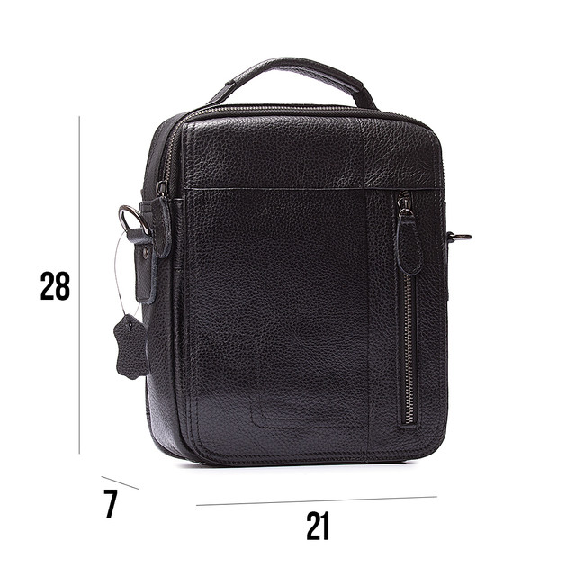 Сумка шкіряна чоловіча чорна арт.00280 Сумка шкіряна чоловіча чорна арт.00280