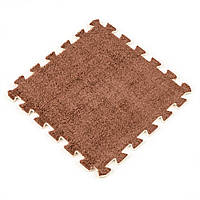Підлога-пазл плюшевий КОРИЧНЕВИЙ 30*30*1cm (D) SW-00002082