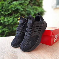 Чорні демісезонні текстильні чоловічі кросівки Nike Zoom Winflo чорні