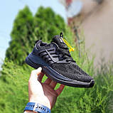 Чорні демісезонні текстильні чоловічі кросівки Nike Zoom Winflo чорні, фото 7