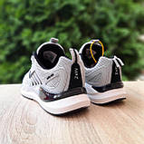 Сірі демісезонні текстильні чоловічі кросівки Nike Zoom Winflo світло сірі з чорним, фото 4