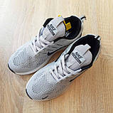 Сірі демісезонні текстильні чоловічі кросівки Nike Zoom Winflo світло сірі з чорним, фото 9