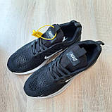 Чорні демісезонні текстильні чоловічі кросівки Nike Zoom Winflo чорні з білим, фото 7