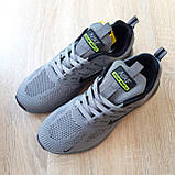 Сірі демісезонні текстильні чоловічі кросівкиNike Zoom Winflo сірі з салатовим, фото 6