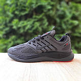 Чорні демісезонні текстильні чоловічі кросівки Nike Zoom Winflo темно сірі з червоним, фото 4