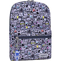 Міський рюкзак унісекс Bagland 8л з малюнками котів зі щільної тканини різнокольоровий 1114 Молодіжний (00508664)