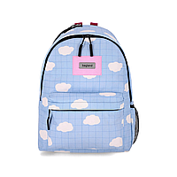 Молодіжний рюкзак унісекс Bagland 24л з малюнком хмар зі щільної тканини блакитний 1435 Stylish (00518694)