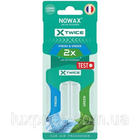 Ароматизатор повітря з подвійною капсулою Nowax серія X Twice -Fresh & Green NX00154