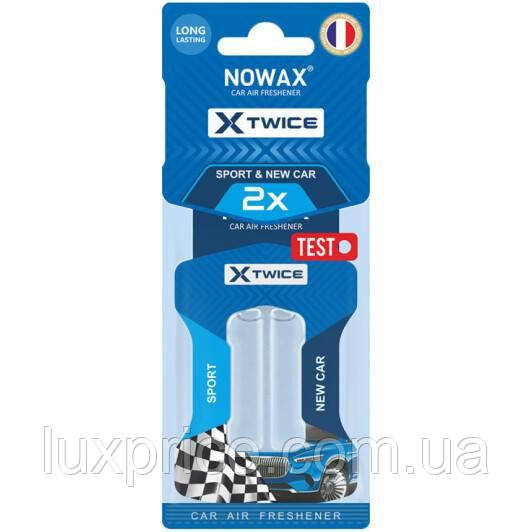 Ароматизатор повітря з подвійною капсулою Nowax серія X Twice - New Car & Sport NX00155
