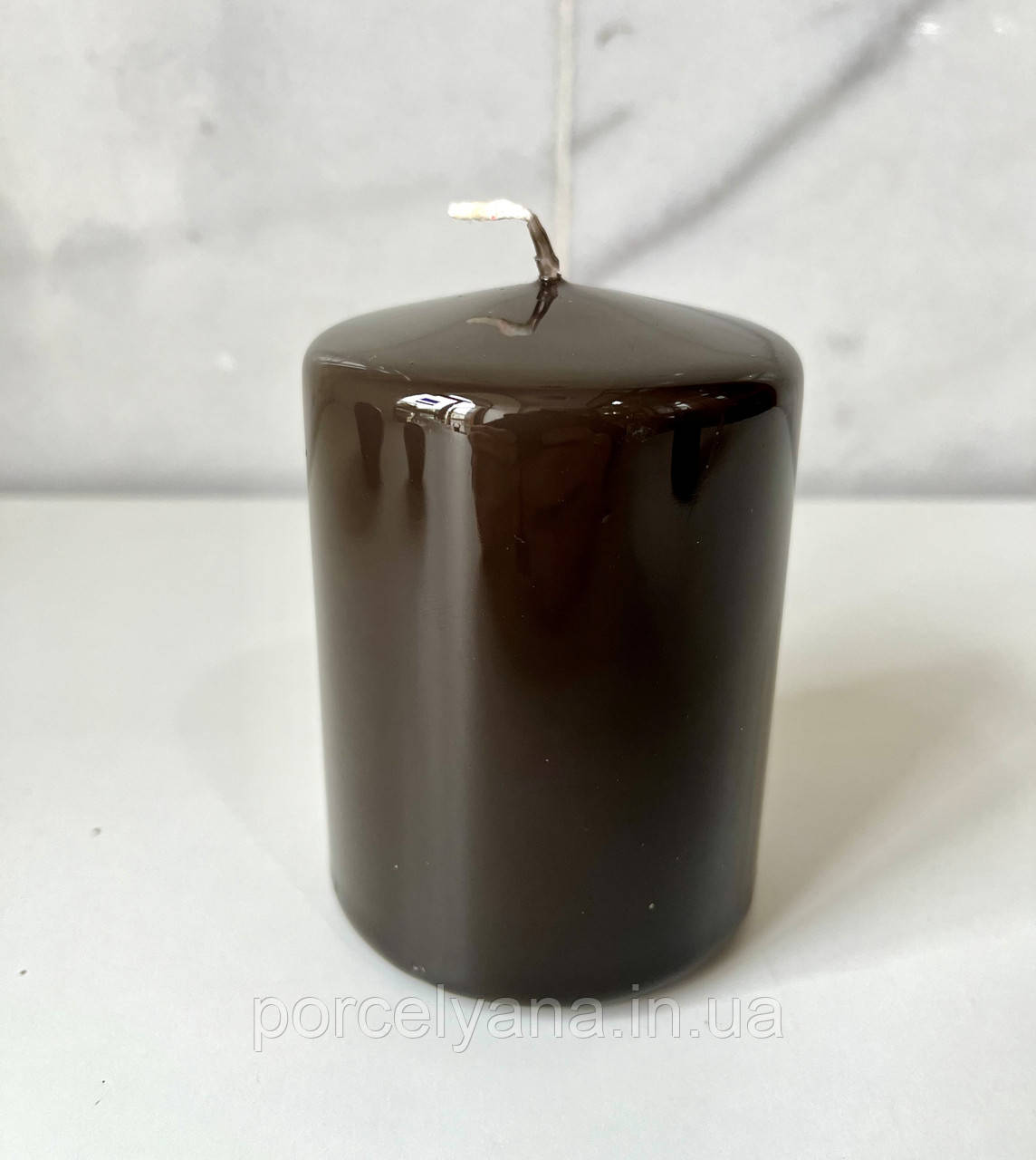 Свічка 10 х 7 cм циліндр шоколад Adpal Classic, фото 1