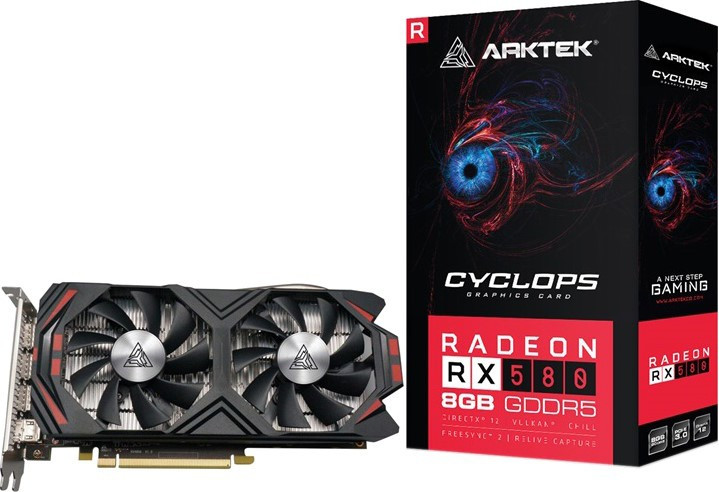Відеокарта AMD Radeon RX 580 8GB Arktek Cyclops (AKR580D5S8GH1) Б/В
