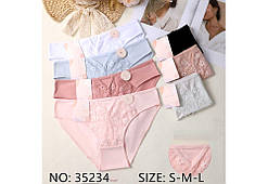 Жіночі трусики бавовна з мереживом 42-48р
