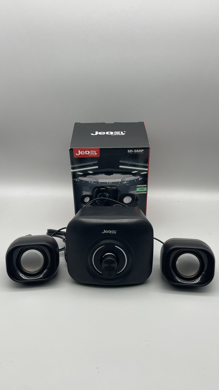 Колонки для ПК 2.1 USB JEDEL SD560P з сабвуфером та RGB підсвіткою 20W чорні BF