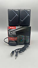 Колонки для ПК 2.0 USB з 3.5 мм роз'ємом JEDEL S526 довжина кабеля 1 м чорні BF, фото 4