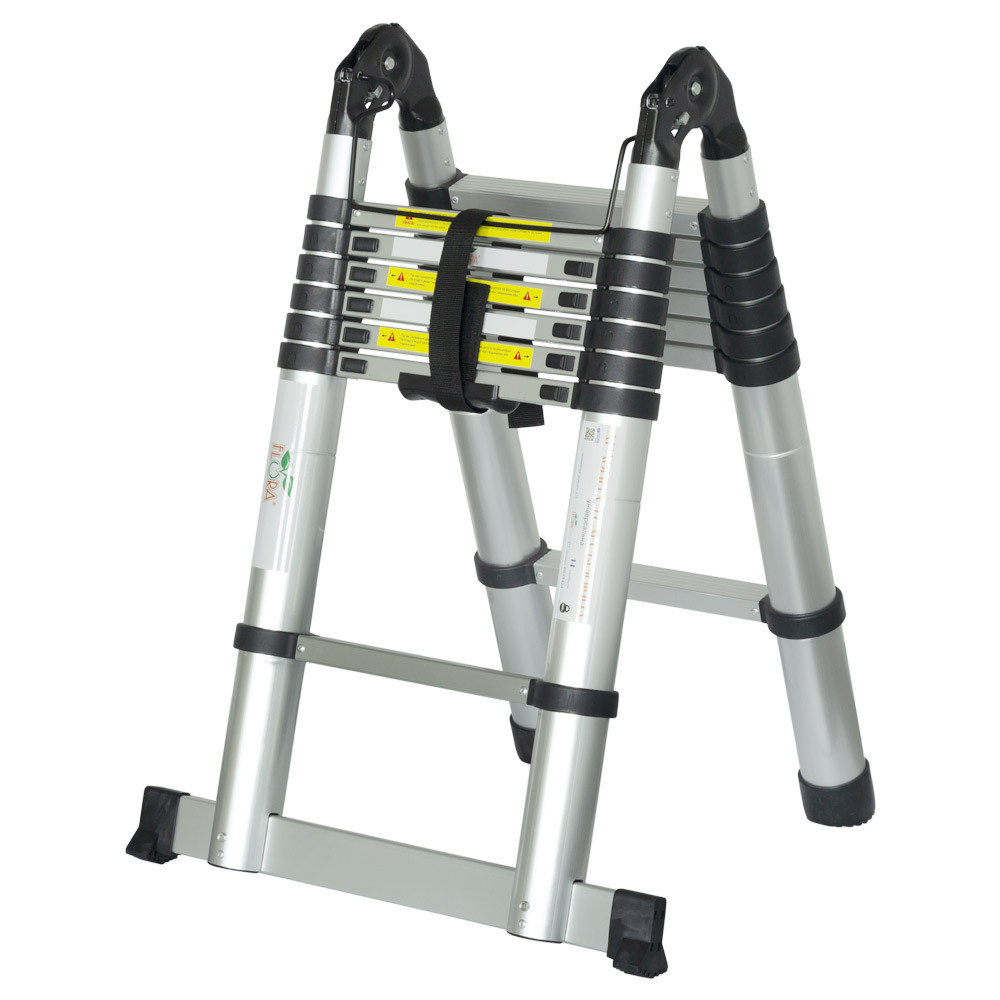 Драбина телескопічна універсальна 14 сходинок 4.4 м ТМ FLORA, фото 1