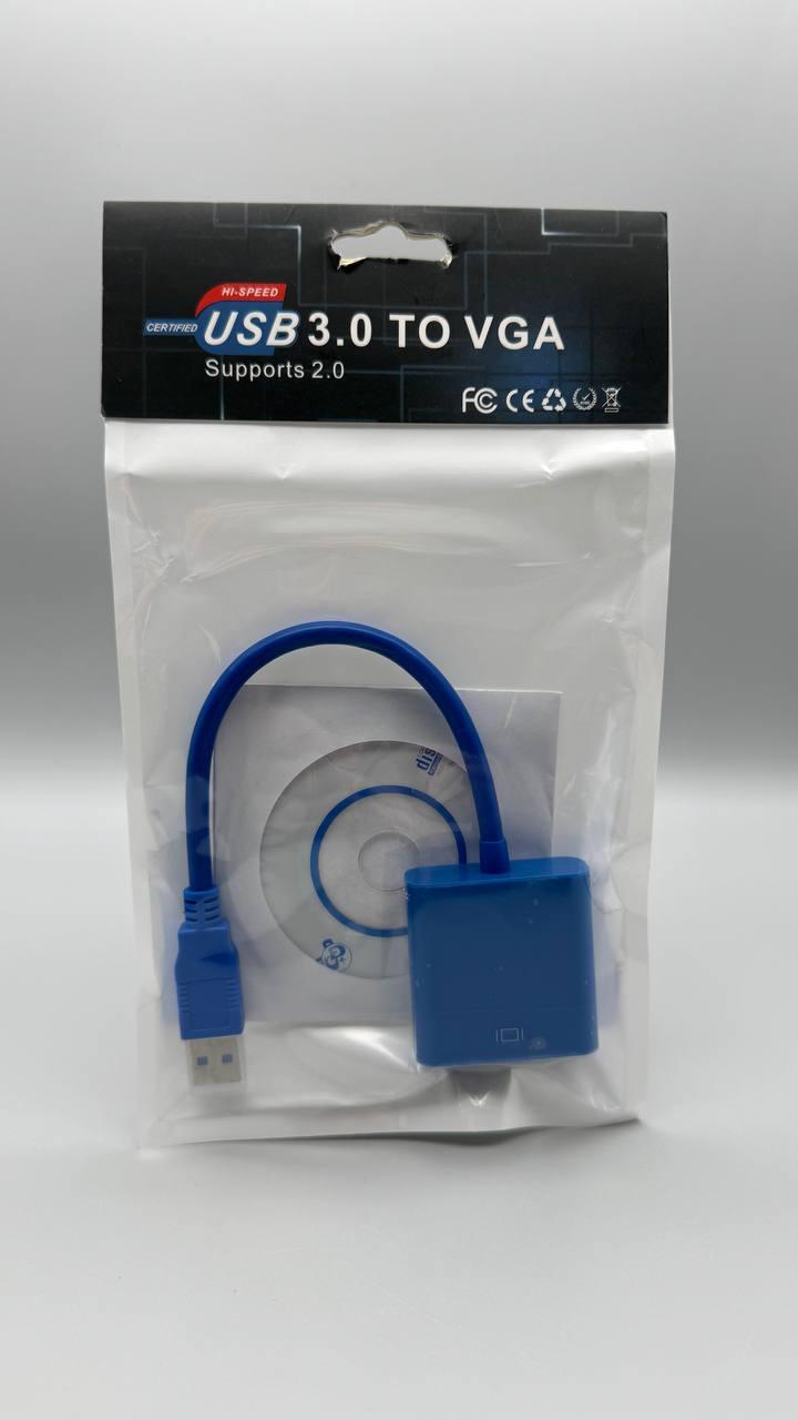 Конвертер USB 3.0 на VGA для підключення до моніторів проекторів і телевізорів до 1920x1080 пікселів BF