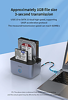 Док станція GODO GDPD10T для HDD SSD 2.5" 3.5" SATA III USB3.0 з функцією клонування, фото 10