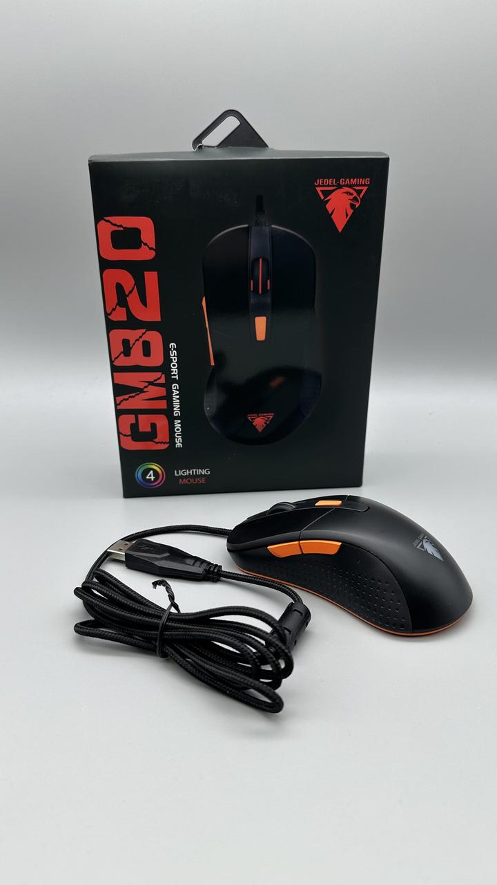 Миша USB JEDEL GM820 ігрова з RGB підсвіткою 7 кнопок оптичний датчик до 3200 DPI ергономіка BF
