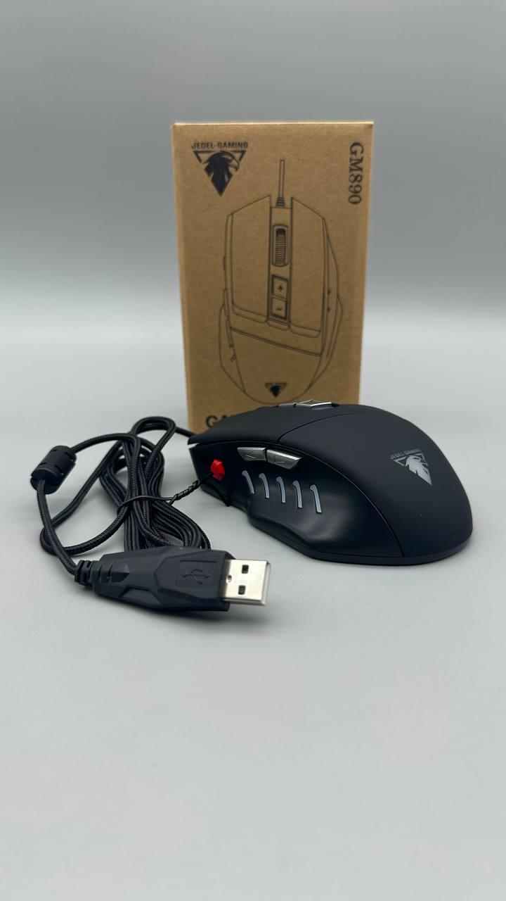 Миша USB JEDEL GM890 ігрова оптична з RGB підсвіткою 6 кнопок 800 1200 1600 DPI ергономічна BF