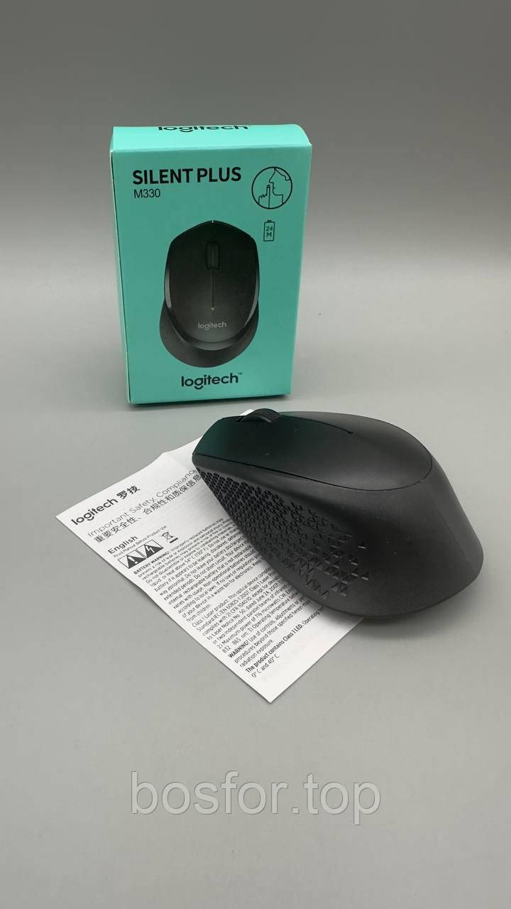 Бездротова миша LOGITECH SILENT PLUS M330 безшумна ергономічна лазерна USB до 10 метрів 24 місяці роботи BF
