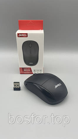 Бездротова миша JEDEL W930 6 кнопок 800 1200 1600 DPI чорна ергономічна для комп'ютера BF, фото 1