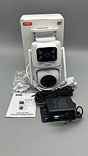 Камера XO WiFi CR06 Star 400W 1080P Двосторонній екран Вулична купольна нічне бачення Bluetooth BF, фото 4