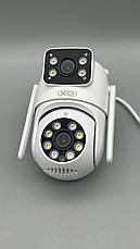 Камера XO WiFi CR06 Star 400W 1080P Двосторонній екран Вулична купольна нічне бачення Bluetooth BF, фото 6