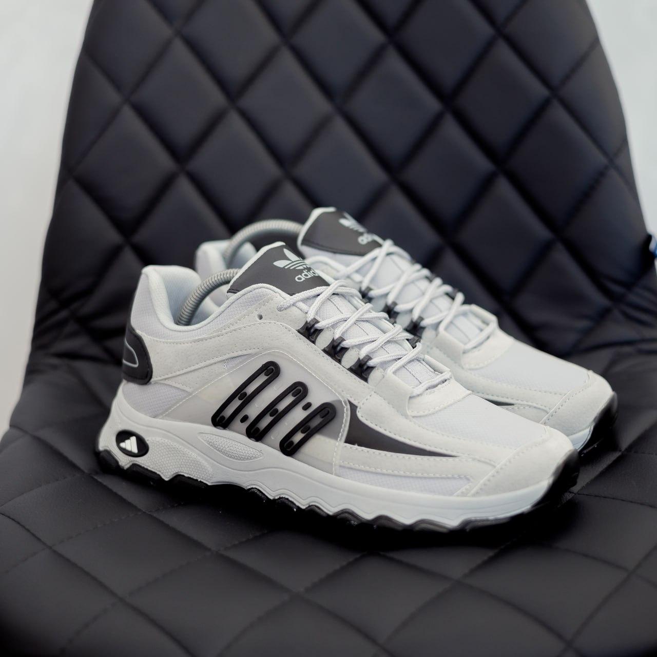 Кросівки чоловічі білі Adidas Grey Black (18916), фото 1