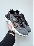Сірі текстильні чоловічі кросівки Nike React Vision Демісезонні Найк Реакт Віжн, фото 3
