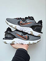 Сірі текстильні чоловічі кросівки Nike React Vision Демісезонні Найк Реакт Віжн