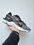 Сірі текстильні чоловічі кросівки Nike React Vision Демісезонні Найк Реакт Віжн, фото 6