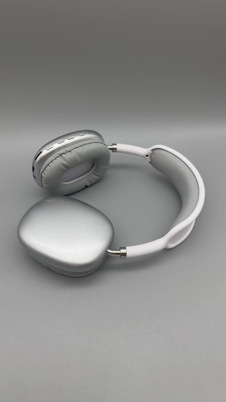 Навушники Bluetooth Macaron P9 PRO MAX бездротові з якісним звуком і глибокими басами сріблясті BF