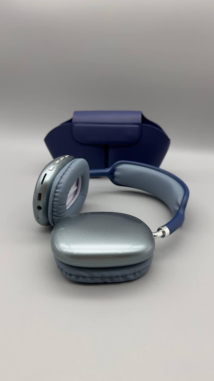 Навушники Bluetooth Macaron P9 PRO MAX кейс бездротові стерео глибокі баси ергономіка звучання блакитний BF