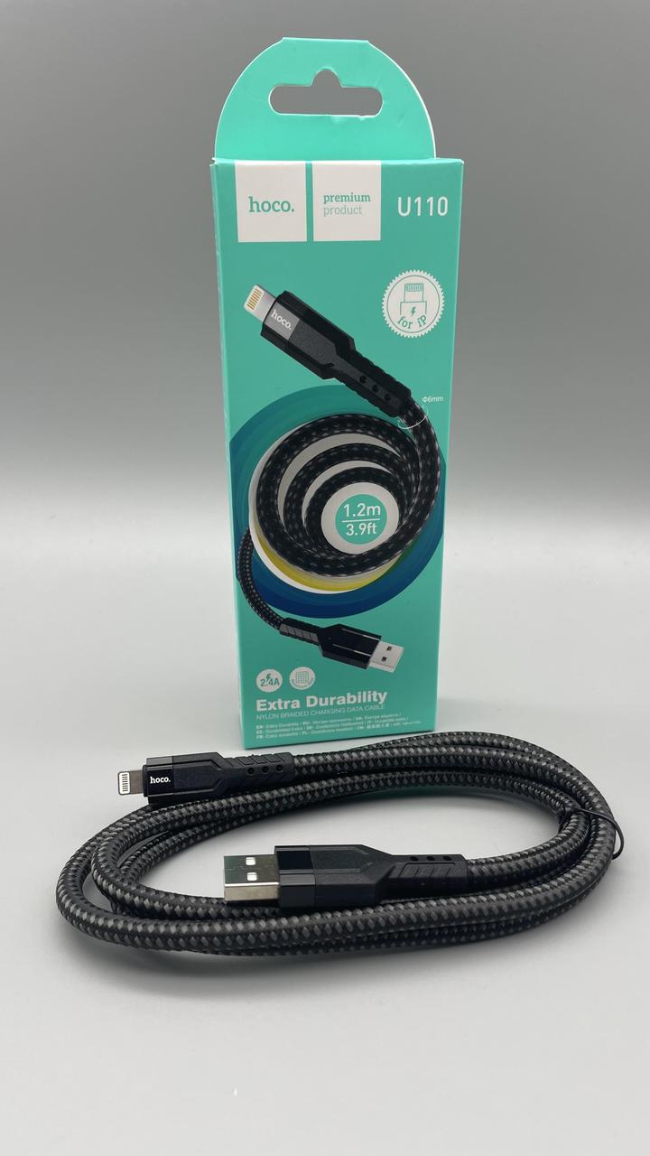 Кабель HOCO U110 Lightning 2.4A 1.2м плетений для зарядки та передачі даних BF