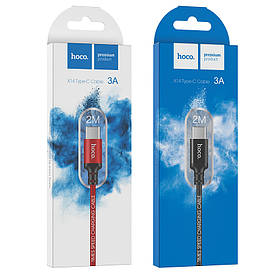 Кабель HOCO X14 Type-C 2м 2A швидка зарядка передача даних нейлонова обплетка BF