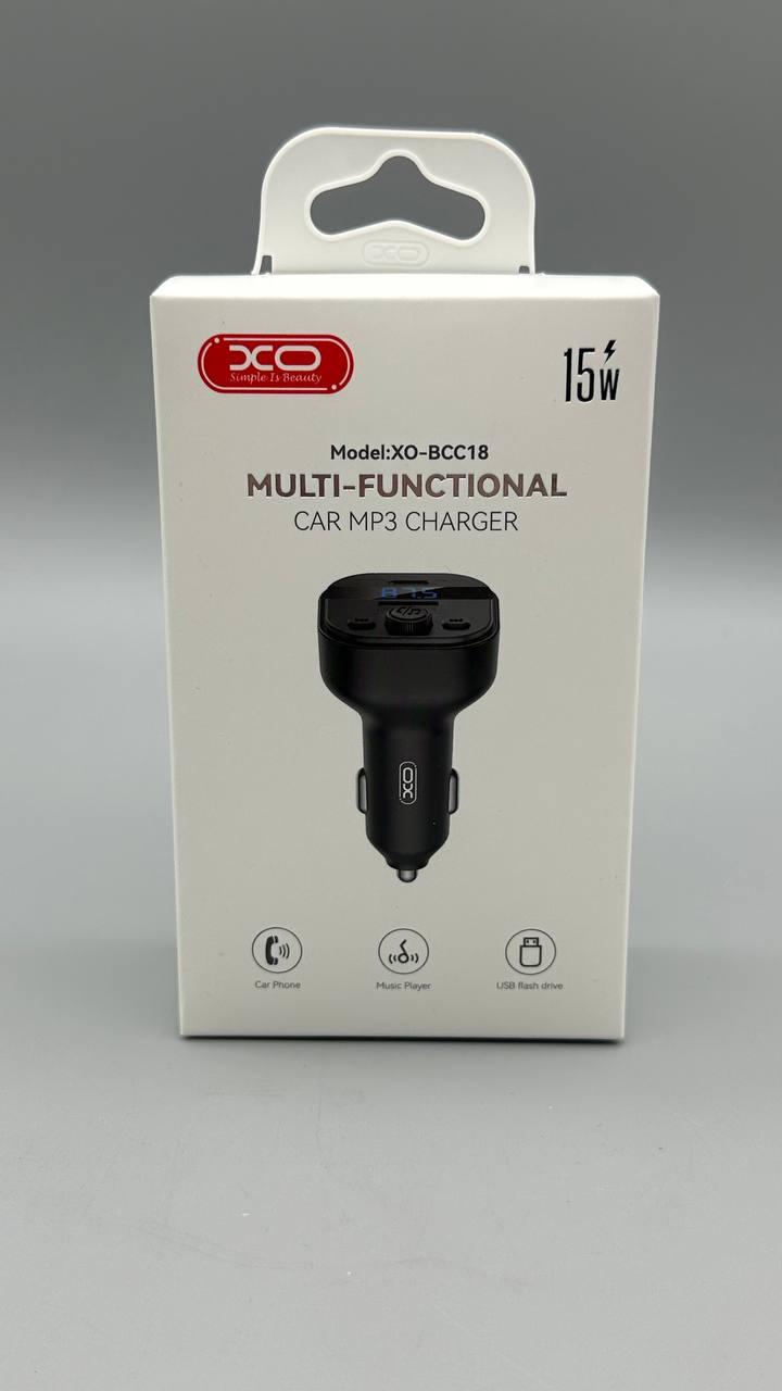FM модulator XO BCC18 Bluetooth MP3 зарядний пристрій Type-C 3A для автомобіля BF