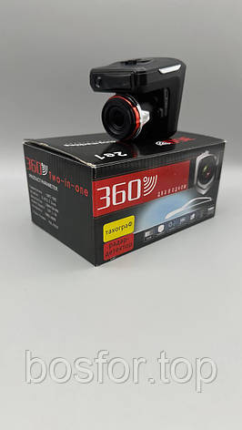 Відеореєстратор DVR з радар-детектором і GPS 140 градусів 120mAh міський траса BF, фото 1